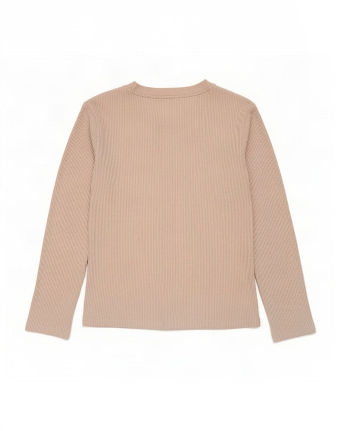 Zara Mujer Top Manga Larga ES 44 Poliéster Beige Medio