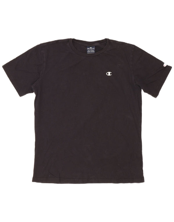Champion Camiseta para niño Top 15-16 años 2XL Algodón negro