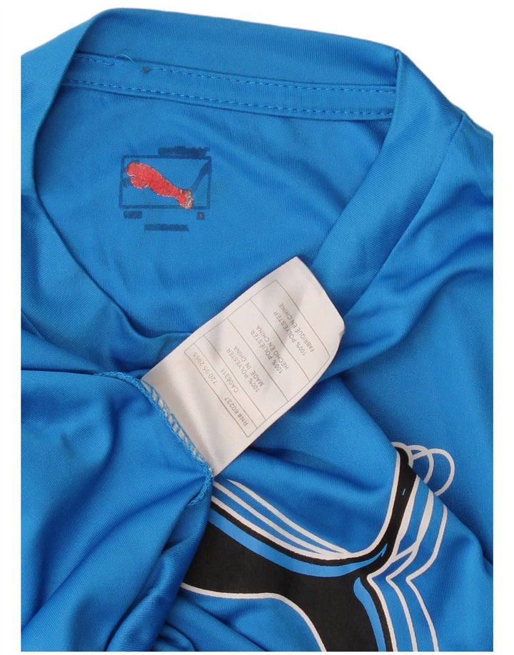 Puma Boys Graphic Top manga larga 11-12 años Azul Colorblock Poliéster