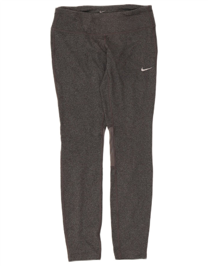 NIKE Leggings Dri Fit para Mujer UK 10 Pequeño Gris Moteado