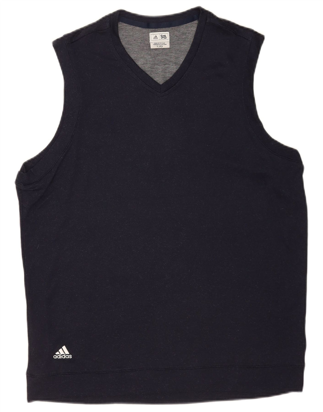 Adidas - Camiseta sin mangas para hombre, talla grande, nailon azul marino