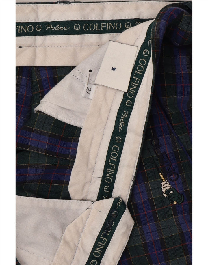 GOLFINO Mens Pegged Suit Trousers W27 L32 Blue Check Vintage Golfino and Second-Hand Golfino from Messina Hembry 