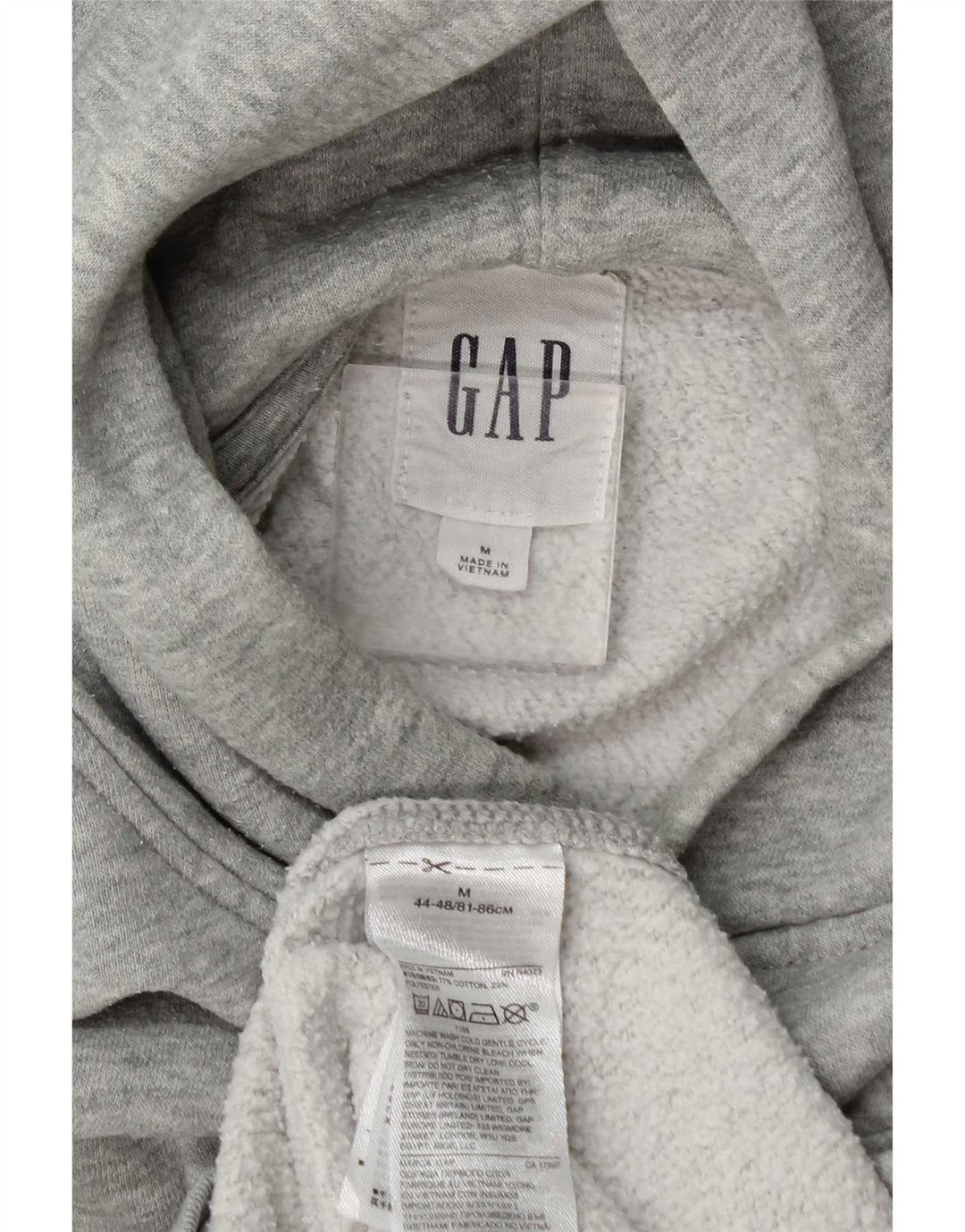 Jersey con capucha Gap de algodón jaspeado en gris medio