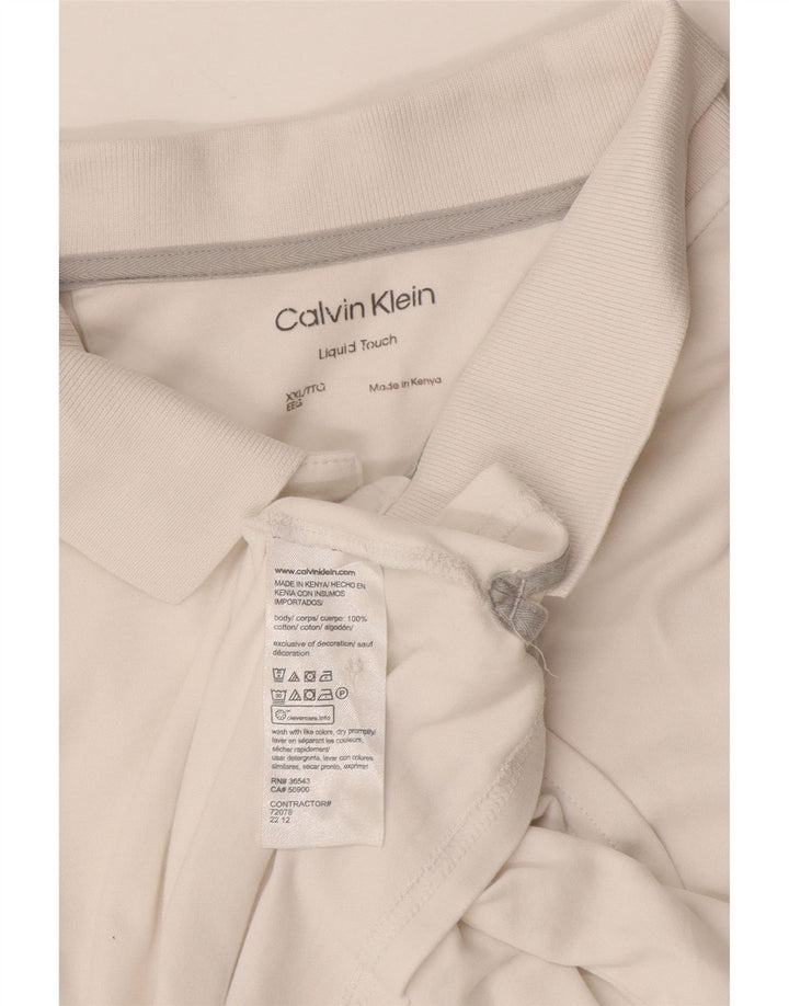 Calvin Klein Polo para hombre 2XL Algodón blanco