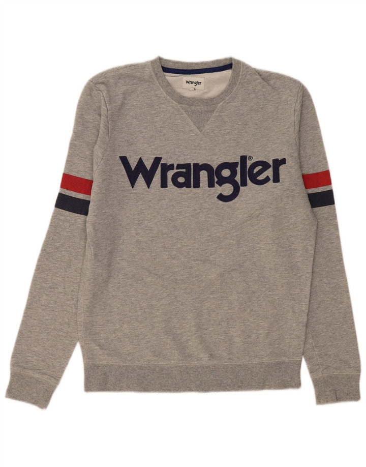 Wrangler Sudadera Estampada Con Estampado De Algodón Gris Color Block Pequeño Para Hombre