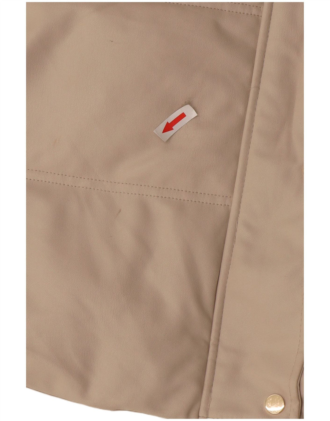 Zara Mujer Chaqueta Acolchada Sin Mangas Con Capucha UK 44 Poliéster Beige Medio