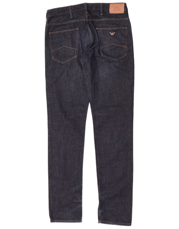 Armani Hombre Vaqueros Slim W31 L33 Algodón Azul Marino
