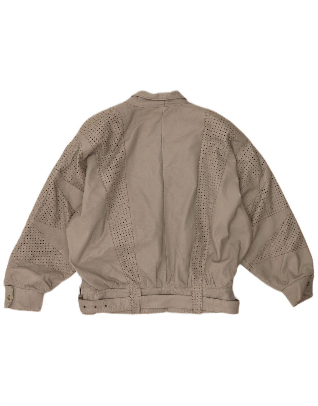 GABRIELLA BENELLI Chaqueta extragrande para mujer EU 36 Small Grey Leather