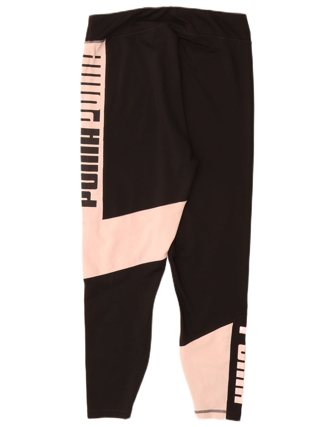 PUMA Leggings cortos con estampado gráfico para mujer, talla 40, talla grande, color negro