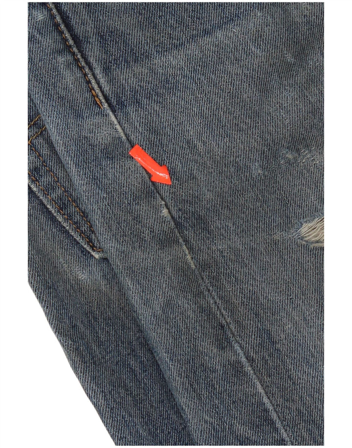 Levi's Jeans rectos desgastados 505 para hombre W33 L30 Algodón azul