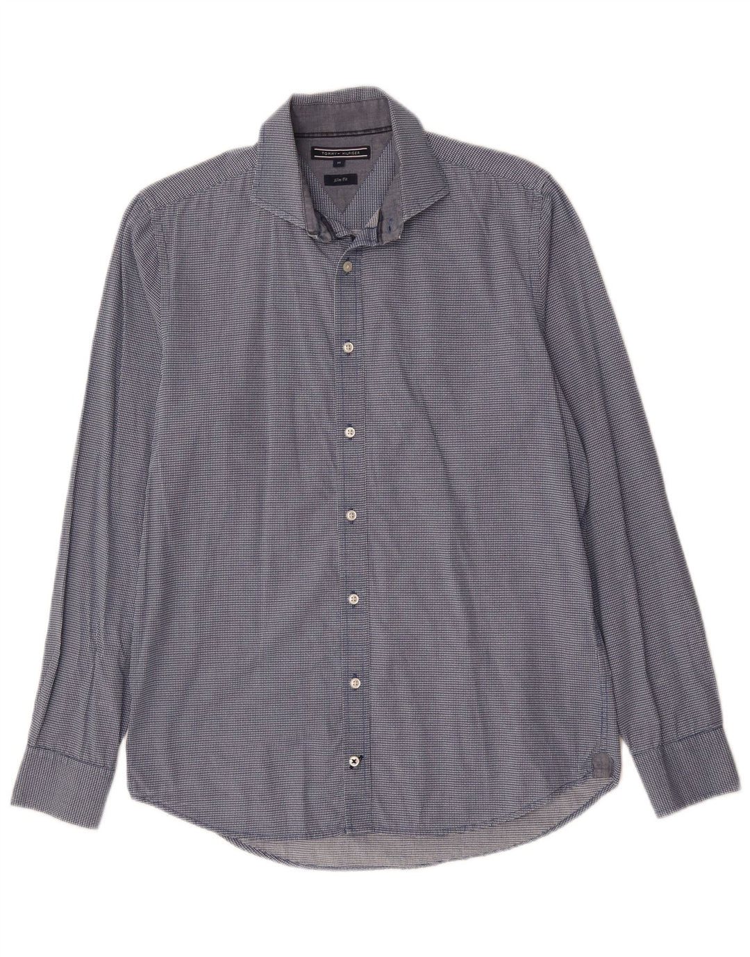 TOMMY BAHAMA Camisa slim fit de algodón a cuadros en azul medio