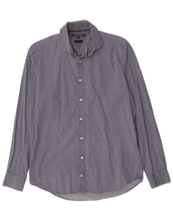 TOMMY BAHAMA Camisa slim fit de algodón a cuadros en azul medio