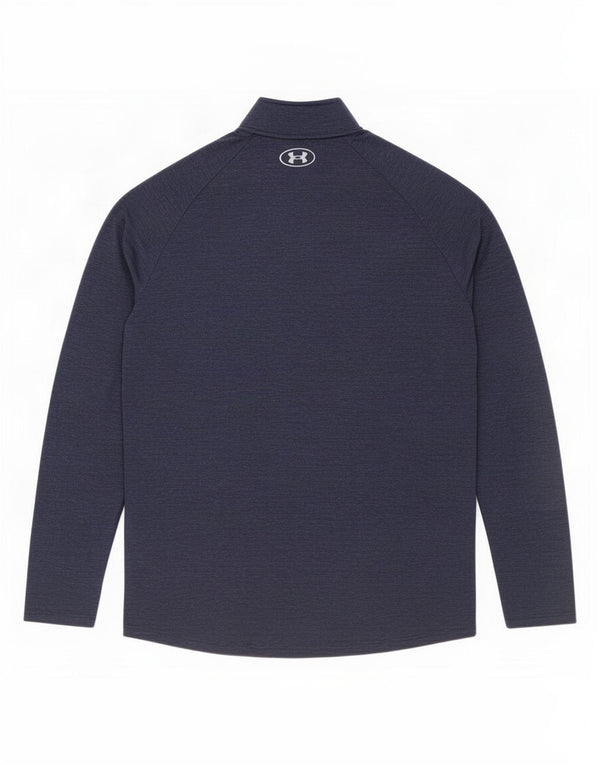Under Armour Hombre Zip Neck Jersey Chándal Top Medium Azul Marino