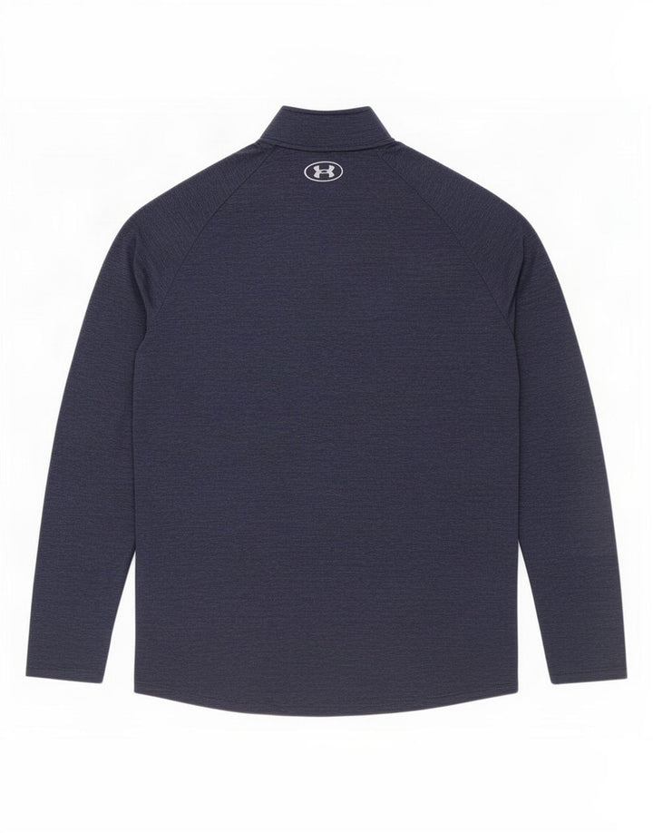 Under Armour Hombre Zip Neck Jersey Chándal Top Medium Azul Marino