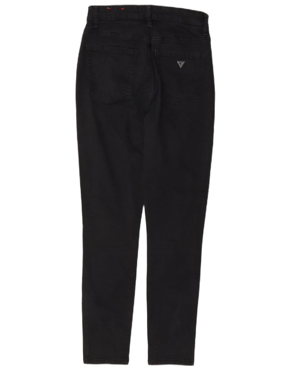 Guess Vaqueros pitillo de talle alto para mujer W27 L27 Algodón negro