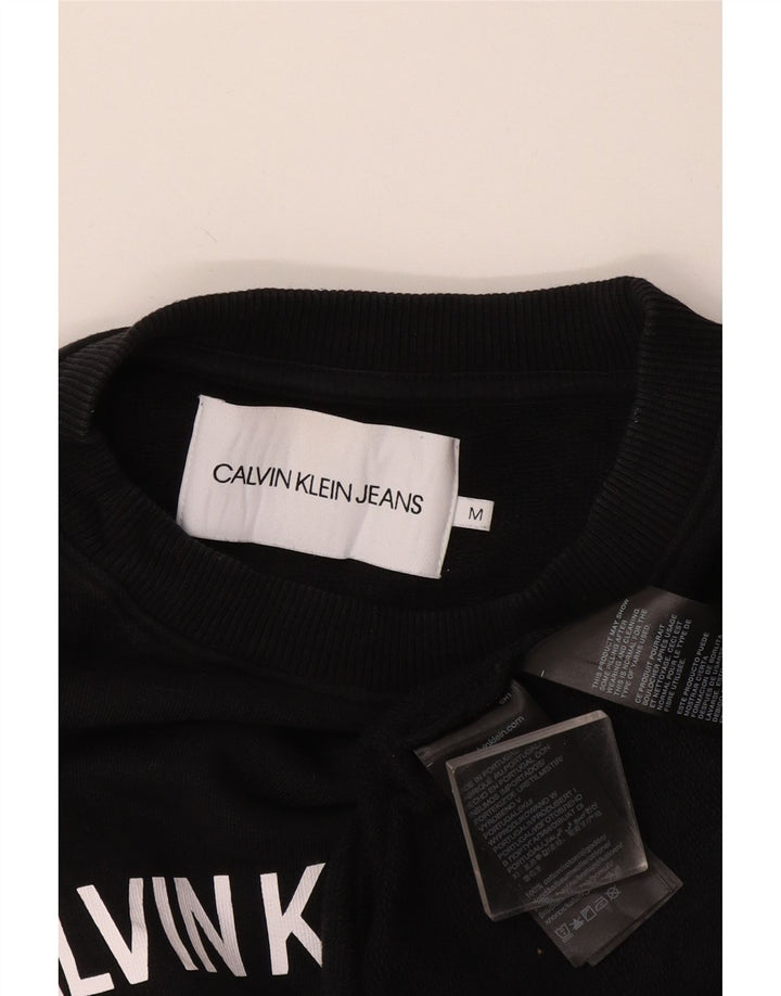 Calvin Klein Hombre Sudadera Gráfica Jumper Medium Algodón Negro