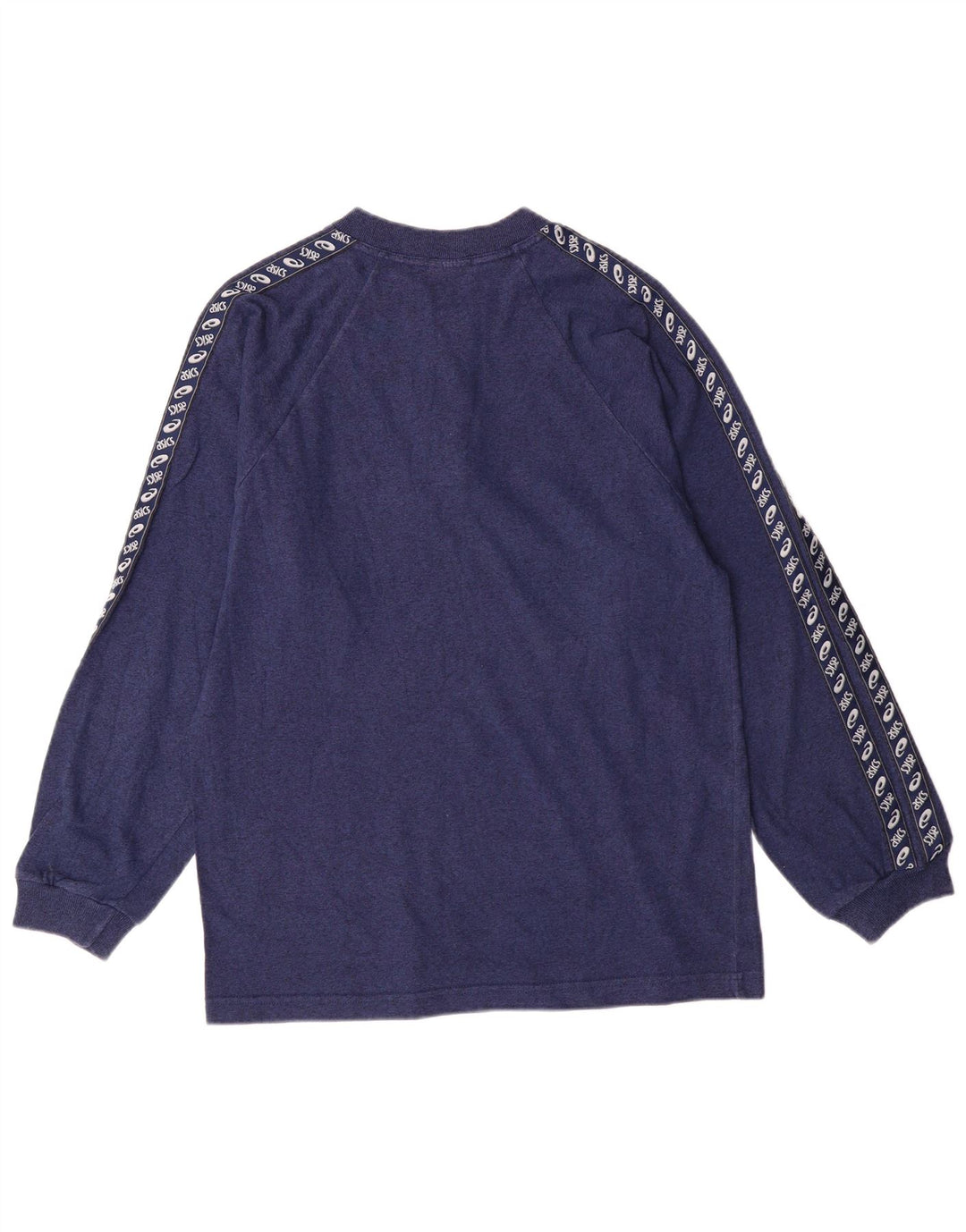 Asics Hombre Top Manga Larga Medio Azul Marino Algodón