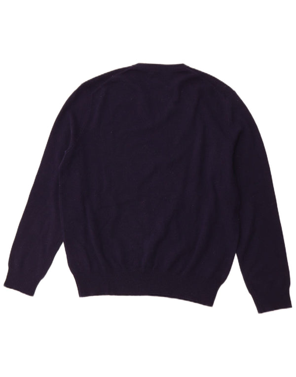 POLO RALPH LAUREN Suéter con cuello en V para hombre Lana merino azul marino medio