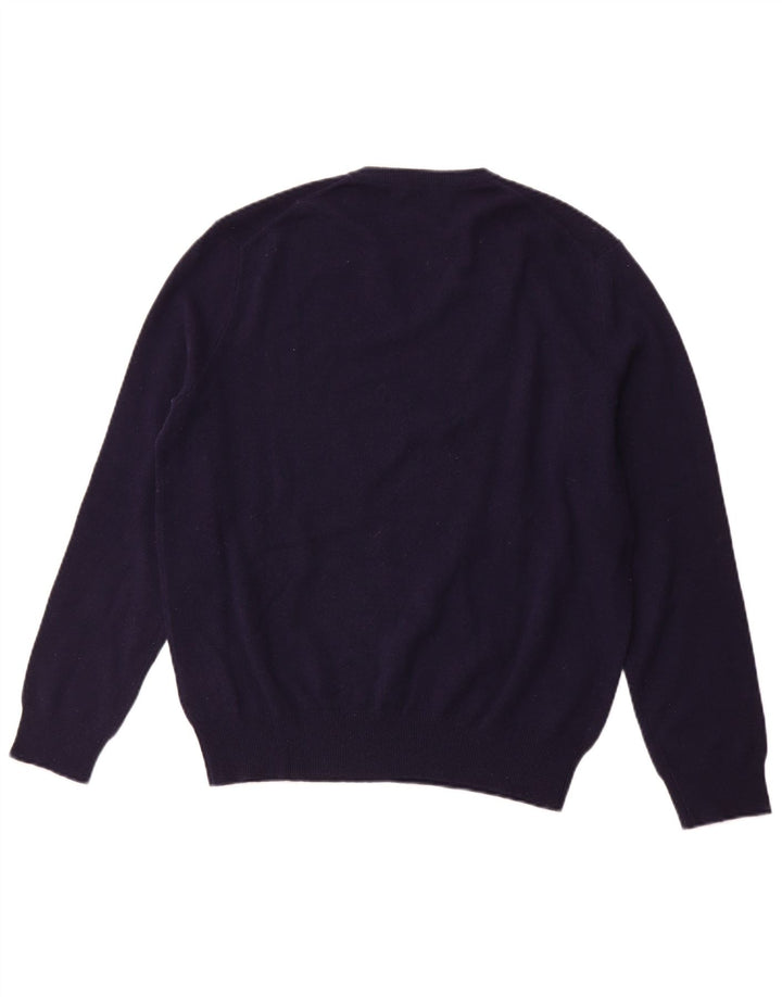 POLO RALPH LAUREN Suéter con cuello en V para hombre Lana merino azul marino medio