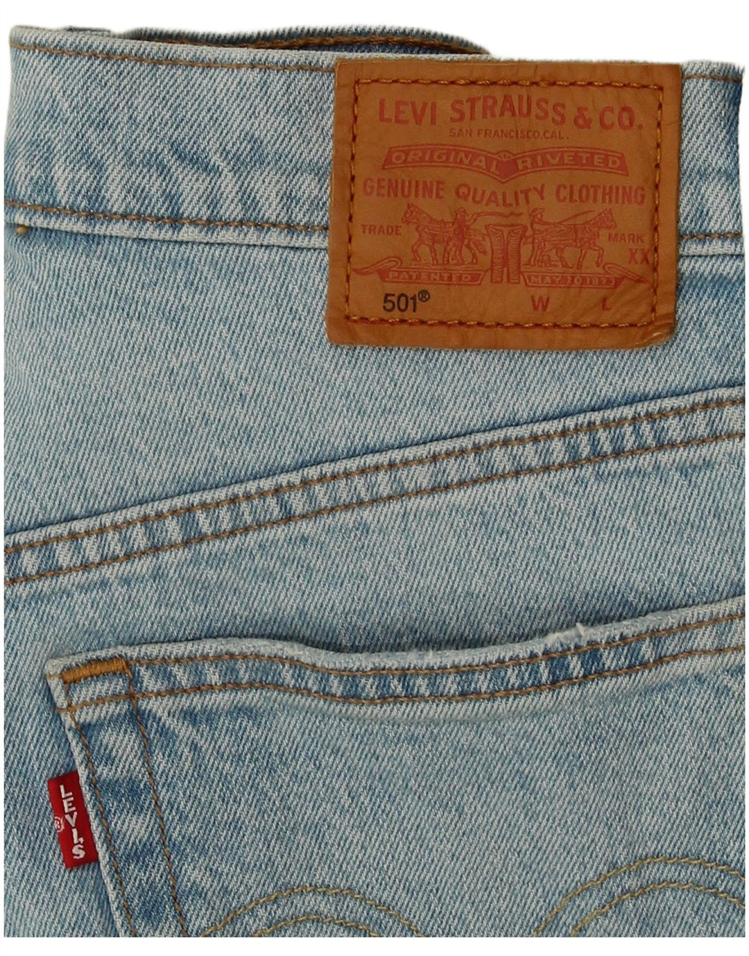 LEVI'S Mujer 501 Shorts De Mezclilla W28 Azul Medio