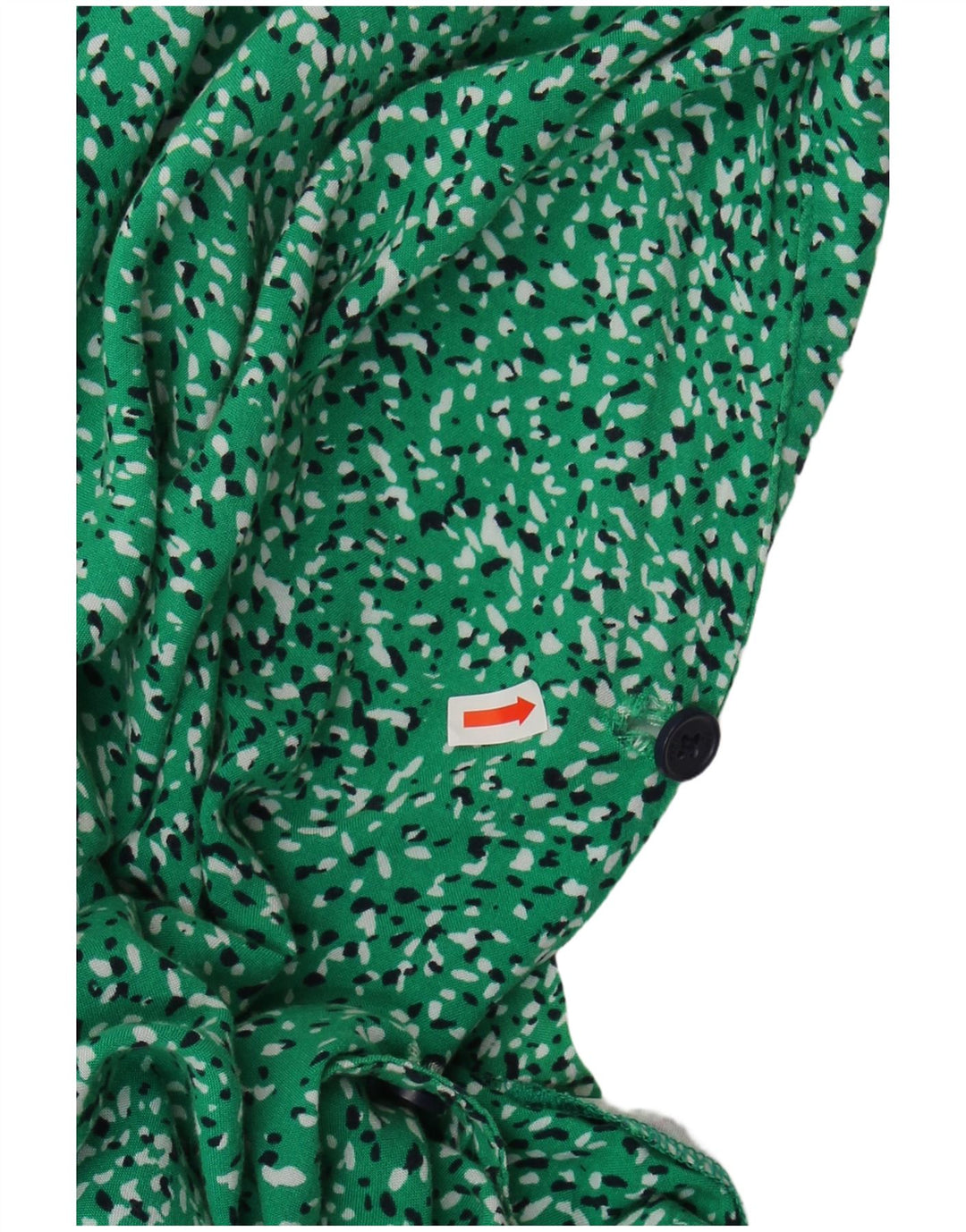 JOULES Vestido camisero de manga corta para mujer UK 40 XL Viscosa con lunares verdes