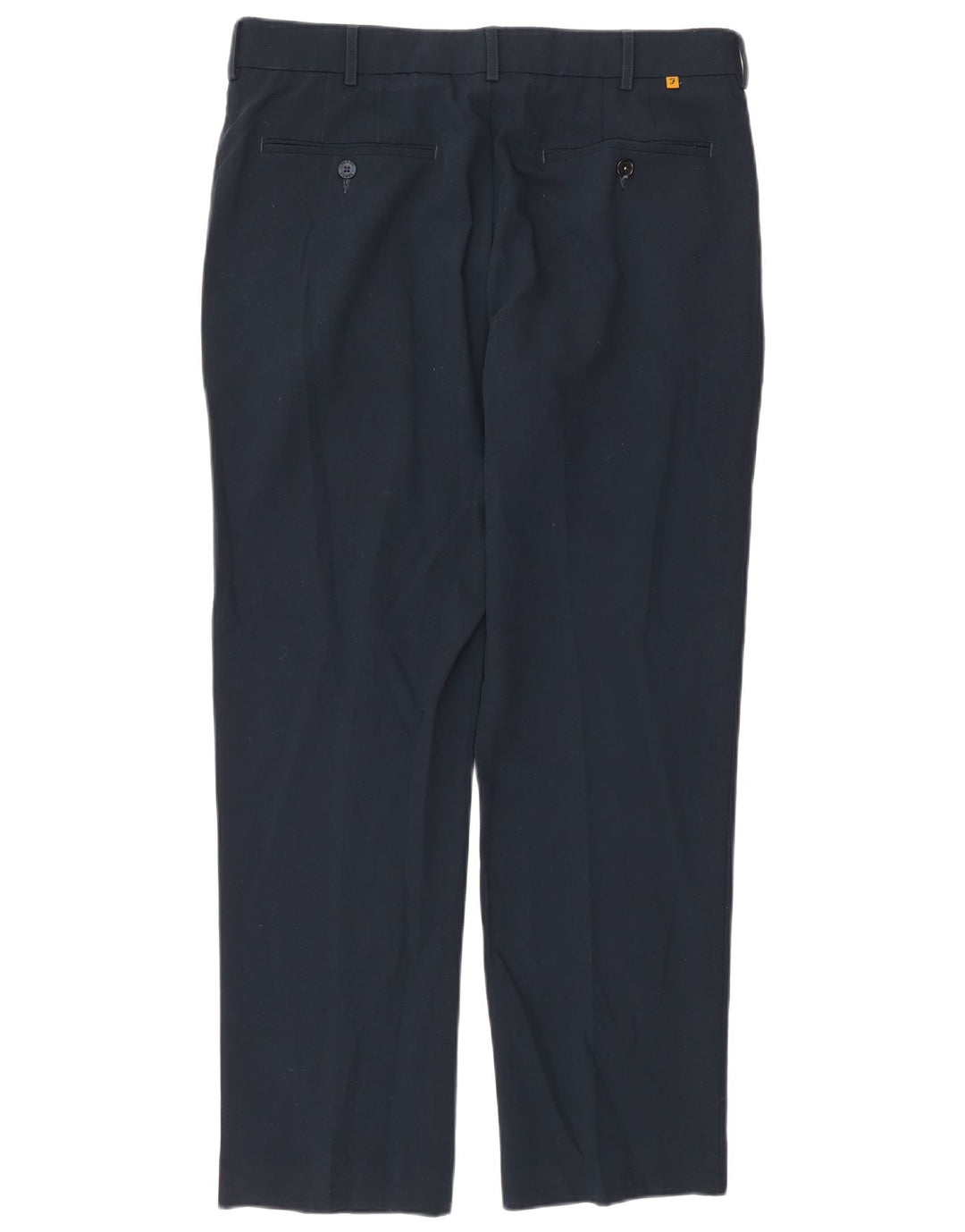 Farah Pantalones Casuales Rectos Para Hombre W34 L29 Poliéster Azul Marino