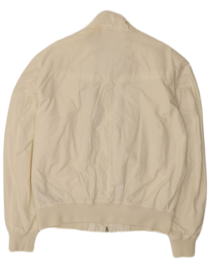 REFRIGUE Chaqueta Bomber para Hombre UK 44 2XL Algodón Blanco Roto