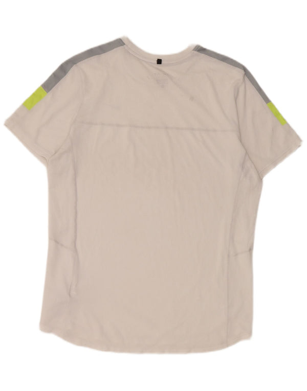 Nike Mens Dri Fit T-Shirt Top Medium White Colourblock Polyester