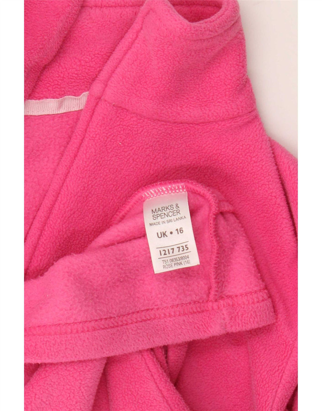Marks & Spencer Chaqueta polar para mujer UK 46 Grande Poliéster rosa