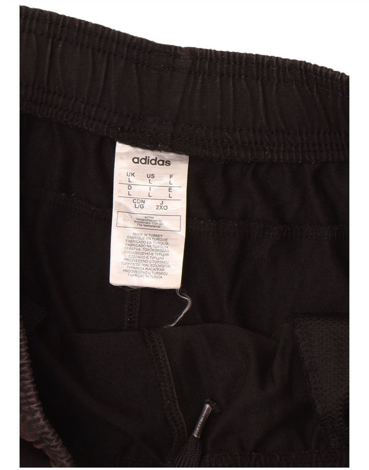 ADIDAS Pantalones cortos deportivos para hombre Grande Algodón negro