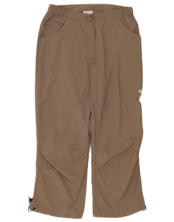 Jack Wolfskin Pantalones Cortos Rectos para Mujer UK 8 Small W30 L23 Beige