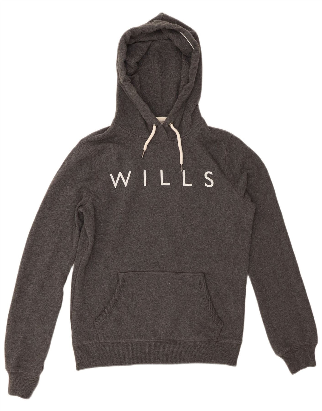 JACK WILLS Jersey con capucha de gran tamaño con gráfico para mujer Reino Unido 8 Pequeño Algodón gris