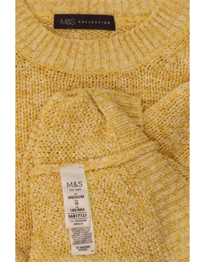 Marks & Spencer - Jersey de cuello redondo para mujer, talla 40, color amarillo mediano