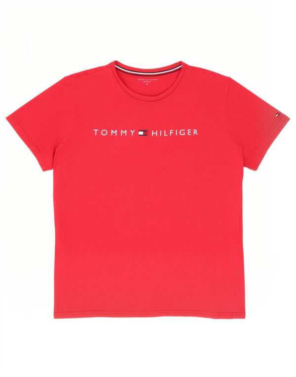 Tommy Hilfiger Camiseta gráfica para hombre Top XL Rojo