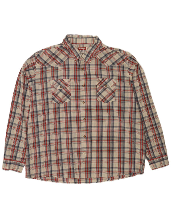 Camisa de hombre Wrangler 3XL Algodón a cuadros multicolor