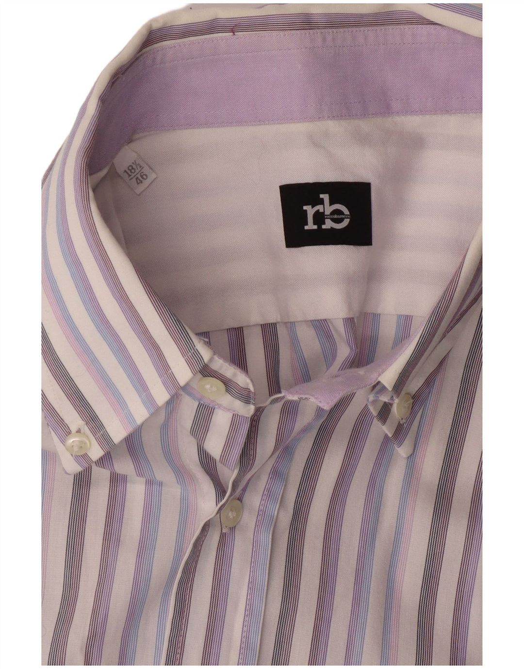 Roccobarocco Camisa Hombre Talla 46 18 1/2 XL Rayas Multicolor