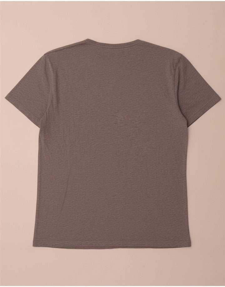 TOMMY HILFIGER Mens T-Shirt Top Large Grey Cotton