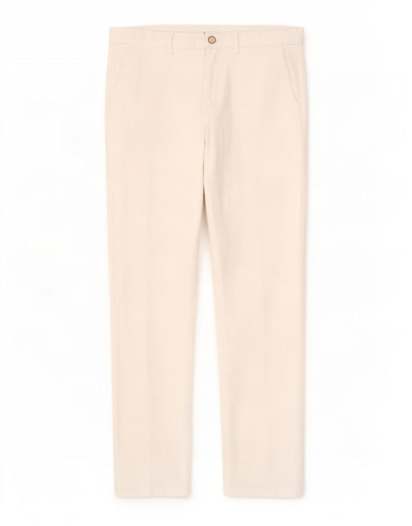 Massimo Dutti Pantalón Chino Slim Fit para Hombre EU 38 Small W28 L30 Blanco