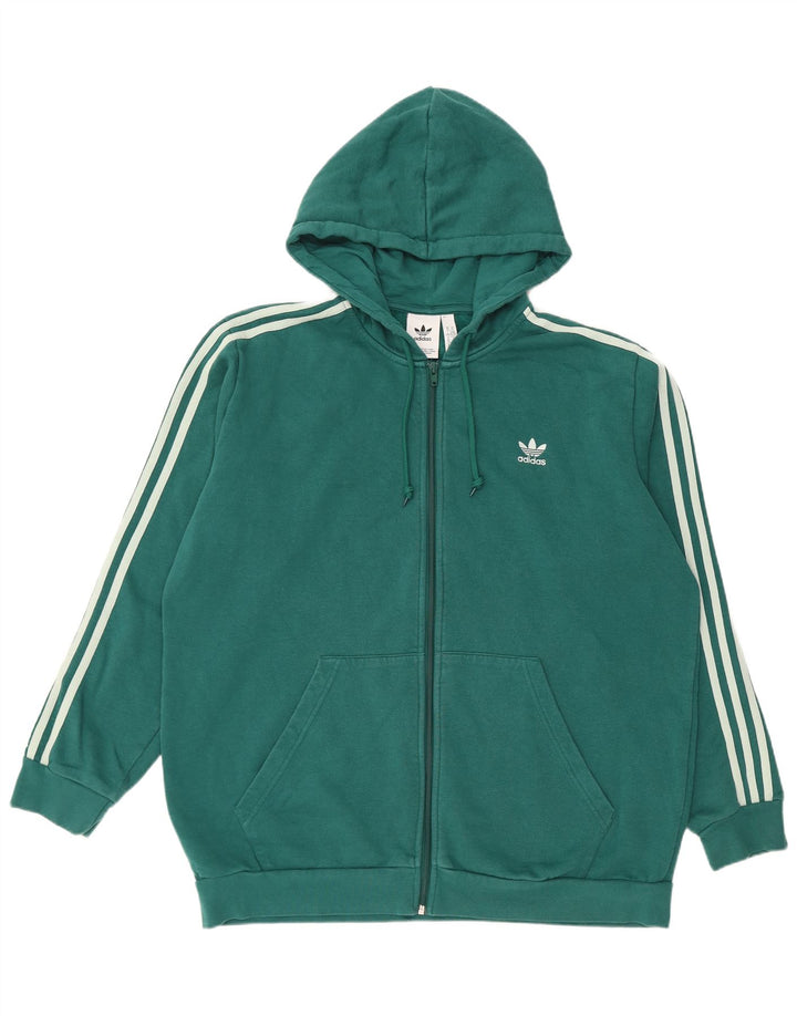 ADIDAS Sudadera con capucha y cremallera para hombre XL Algodón verde