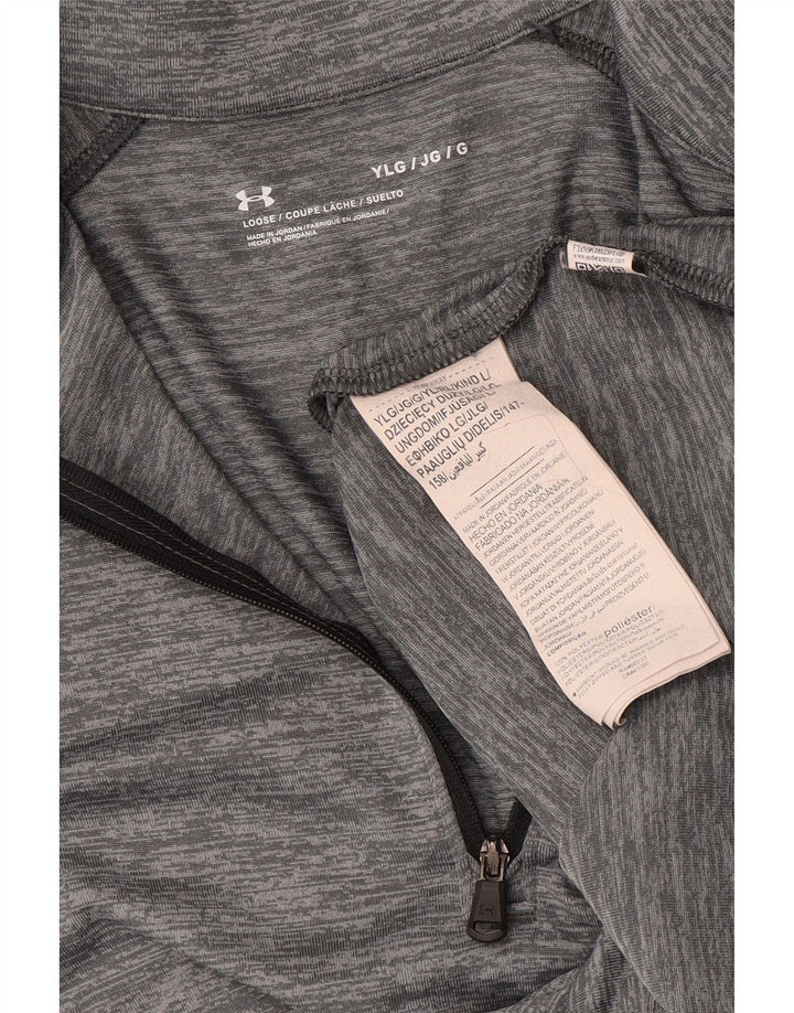 UNDER ARMOUR Chándal tipo jersey para niños de 11 a 12 años, talla grande, gris a rayas