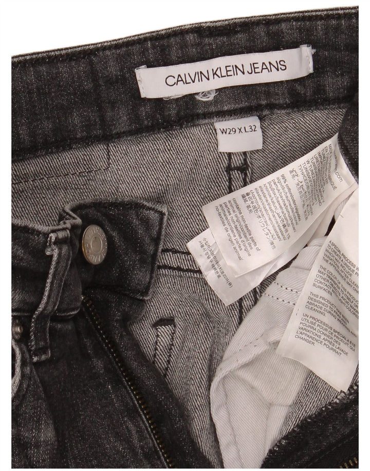 Calvin Klein Jeans ajustados desgastados para hombre W29 L32 Algodón negro