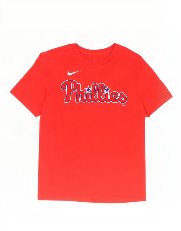 Nike Philadelphia Phillies Graphic Camiseta para hombre, color rojo medio, algodón