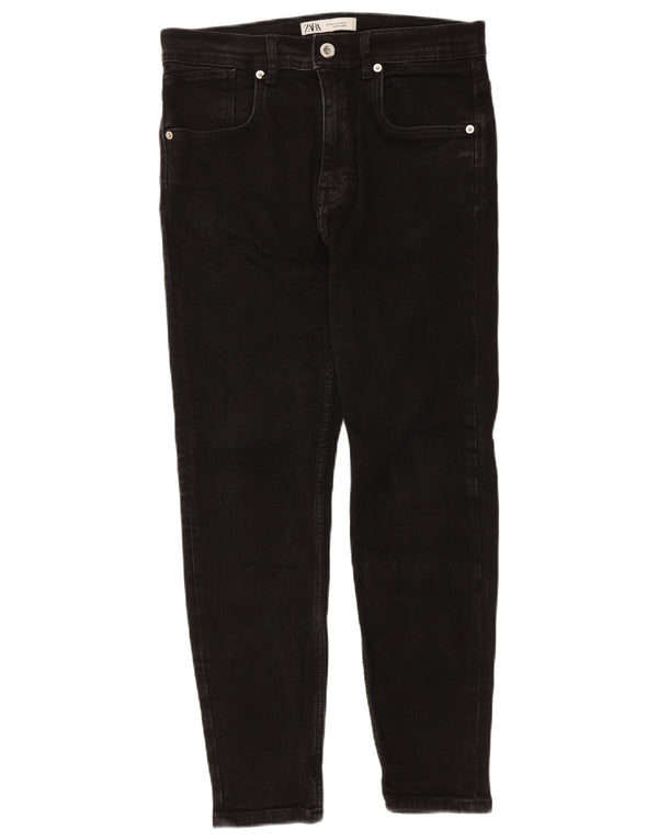 Zara Jeans recortados para hombre EU 40 Medium W31 L25 Negro