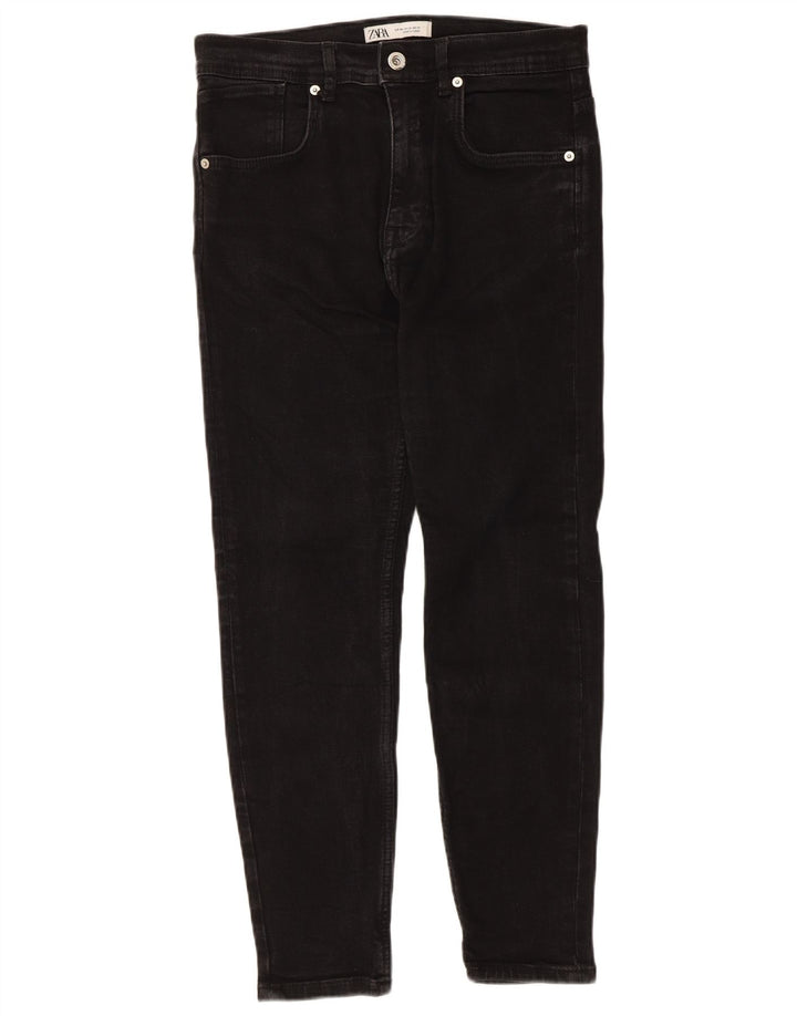 Zara Jeans recortados para hombre EU 40 Medium W31 L25 Negro