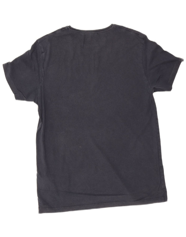 Timberland Hombre Slim Fit Graphic Camiseta Top Small Azul Marino Algodón