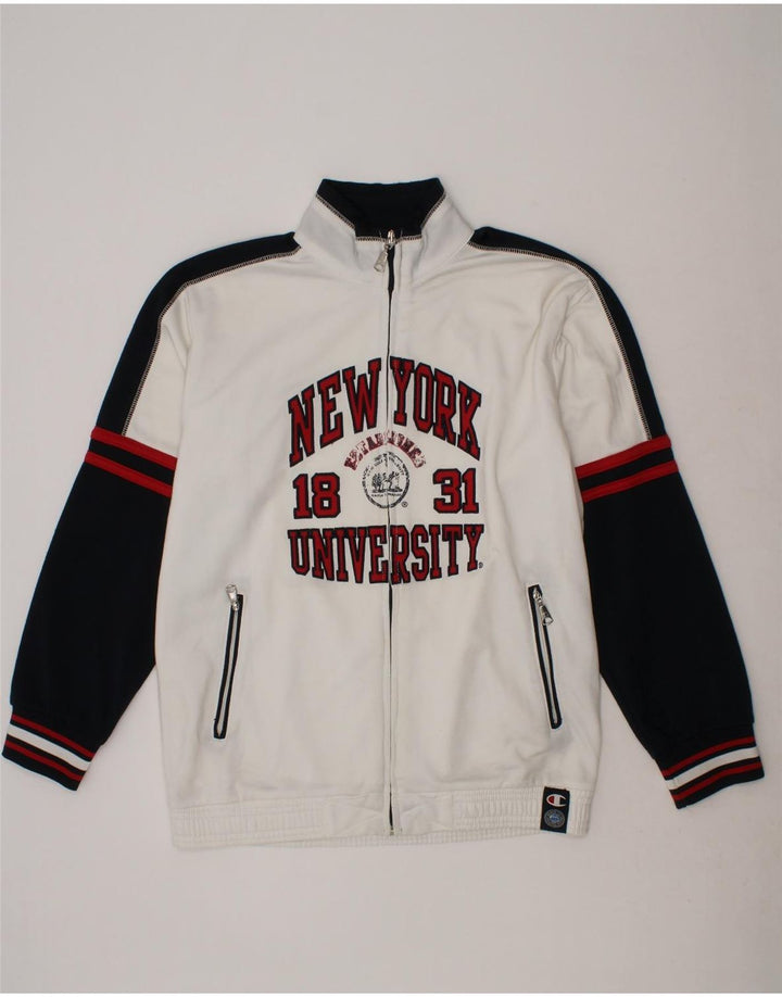 CHAMPION Boys Tracksuit Top Jacket 9-10 Years Medium White Vintage Champion and Second-Hand Champion from Messina Hembry 