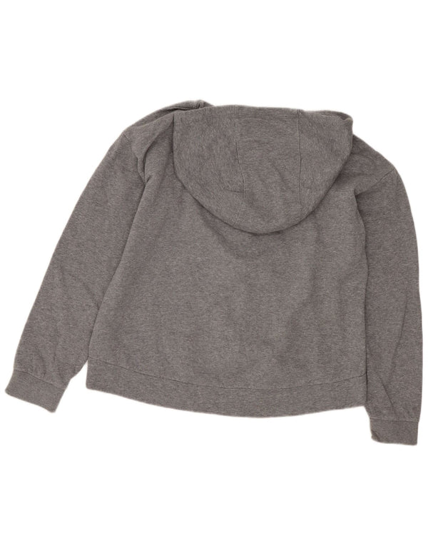 Nike Sudadera con capucha y cremallera de ajuste estándar para niñas 13-14 años XL Algodón gris