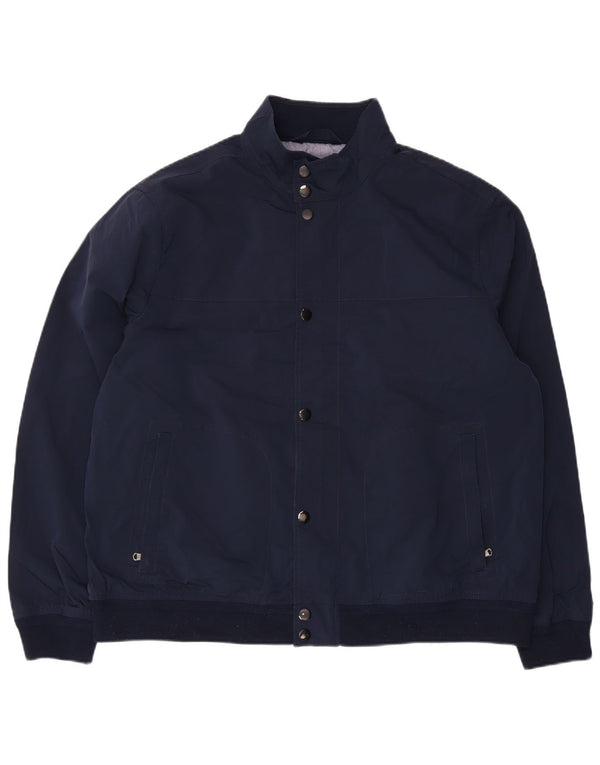 Marks & Spencer Chaqueta Bomber para Hombre UK 44 2XL Azul Marino Poliéster
