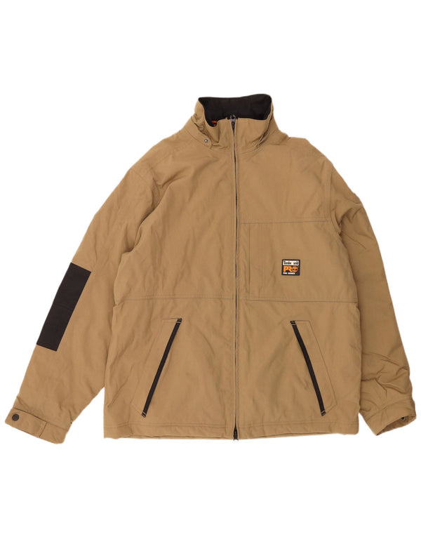Timberland Chaqueta Bomber para Hombre UK 40 Large Beige Colorblock Poliamida