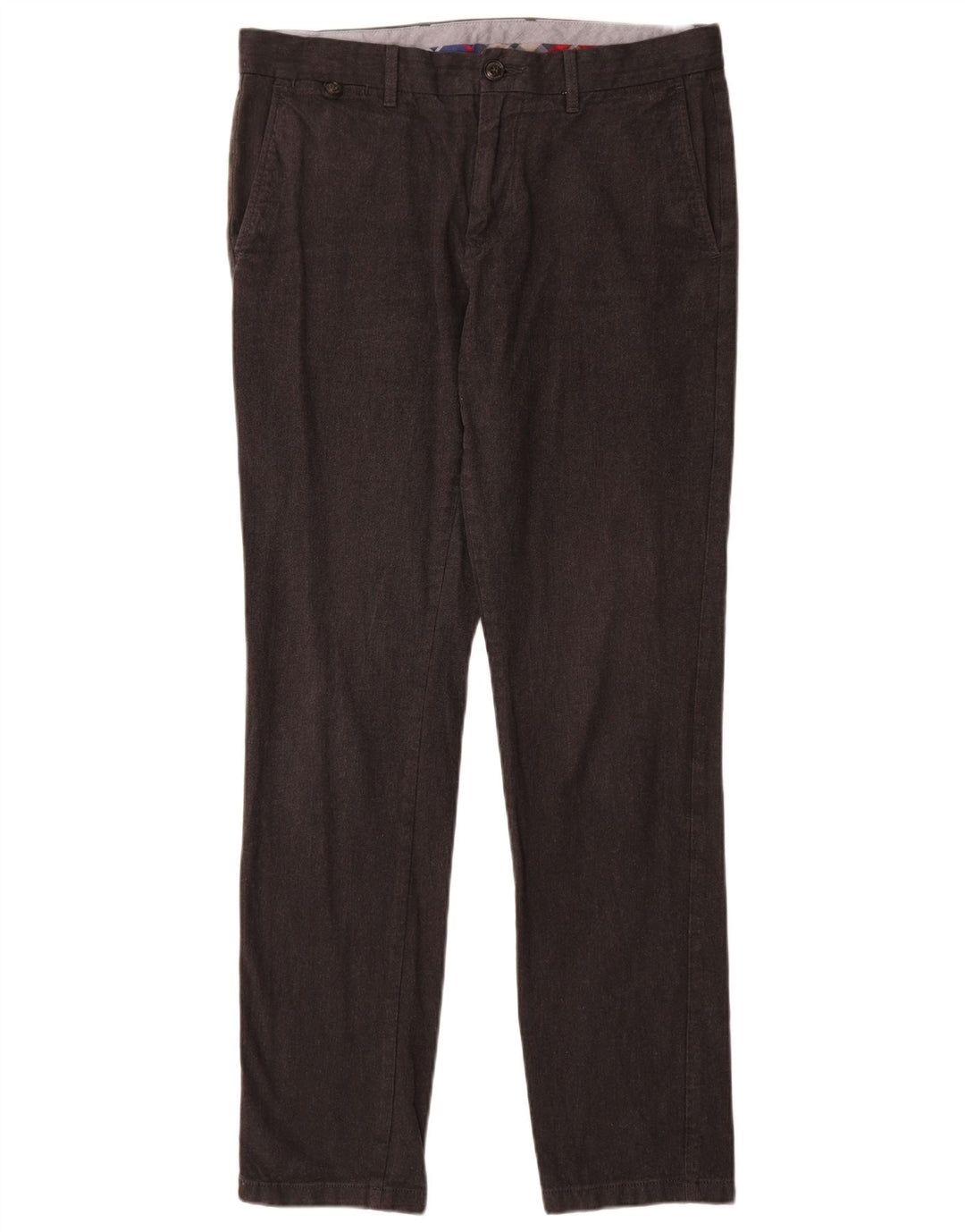 TOMMY HILFIGER Pantalón chino ajustado para hombre W32 L32 Algodón gris